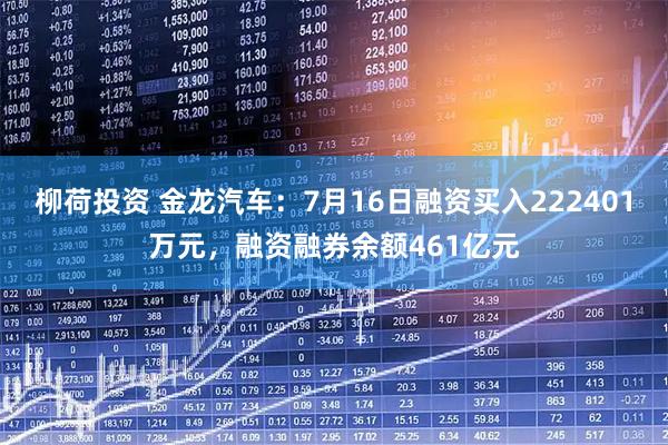 柳荷投资 金龙汽车：7月16日融资买入222401万元，融资融券余额461亿元