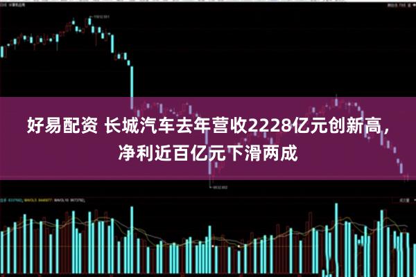 好易配资 长城汽车去年营收2228亿元创新高,净利近百亿元下滑两成